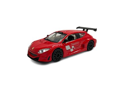 Miniatura Renault Megane Vermelho Acende Luz e Som 1:32