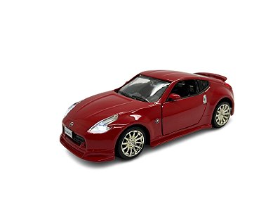 Miniatura Nissan 370Z Vermelho  Acende Luz e Som 1:32