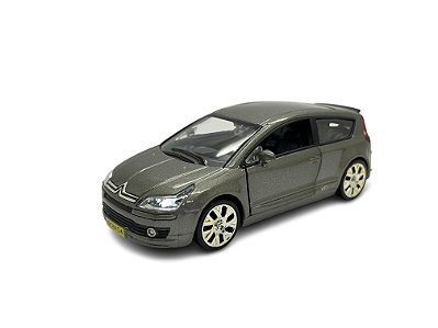 Miniatura Citroen C4 VTR Cinza Acende Luz e Som 1:32