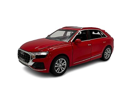 Miniatura Audi Q8 Vermelho Acende Luz E Som Metal 1:32