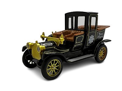 Miniatura Locomobile Classic II Antigo Preto Metal 1:32