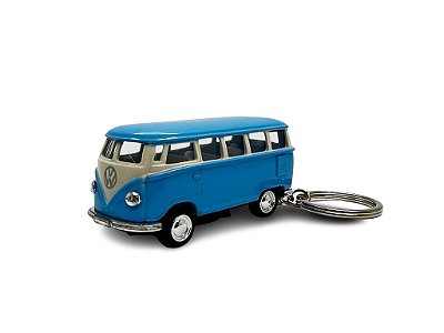 Miniatura Chaveiro Volkswagen Kombi Azul Metal 1:64
