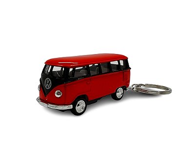 Miniatura Chaveiro Volkswagen Kombi Laranja Metal 1:64