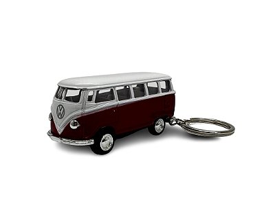 Miniatura Chaveiro Volkswagen Kombi Vermelho Metal 1:64