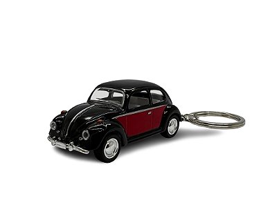 Miniatura Chaveiro Volkswagen Fusca Preto Metal 1:64