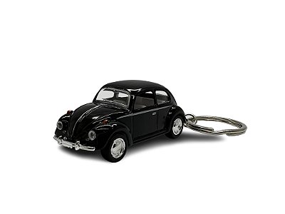 Miniatura Chaveiro Volkswagen Fusca Preto Metal 1:64
