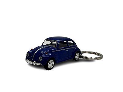 Miniatura Chaveiro Volkswagen Fusca Azul Metal 1:64