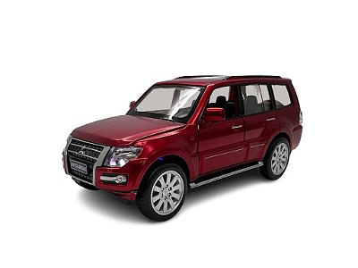 Miniatura Mitsubishi Pajero Vermelho Acende Luz e Som 1:32