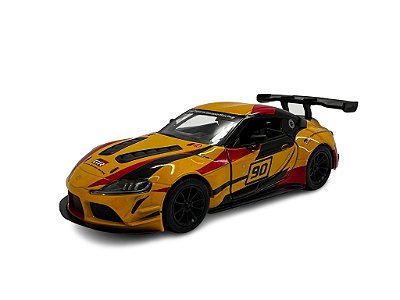 Miniatura Toyota GR Supra Racing Laranja Metal 1:36