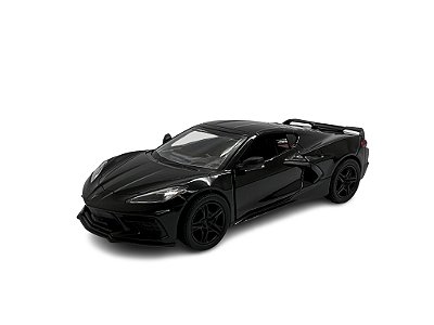 Miniatura Chevrolet Corvette C8 Preto Metal 1:36