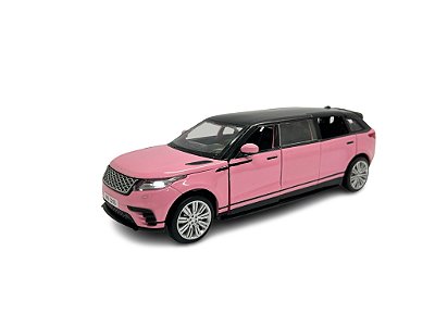 Miniatura Limousine Land Rover Velar Rosa Acende LuzSom 1:32