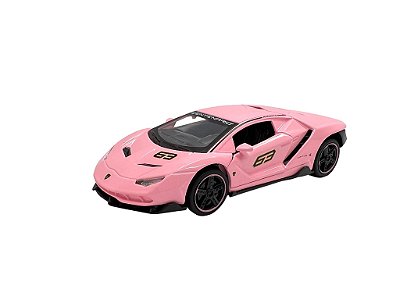 Miniatura Lamborghini LP770-4 Rosa Acende Luz e Som 1:32