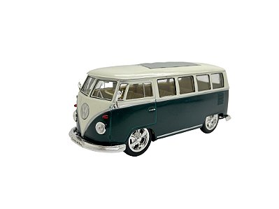 Miniatura Volkswagen Kombi Verde Welly Metal 1:24