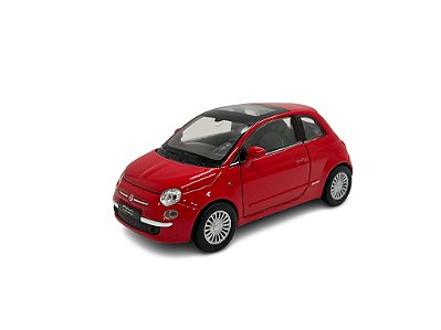 Miniatura Fiat 500 Vermelho Welly Metal 1:34
