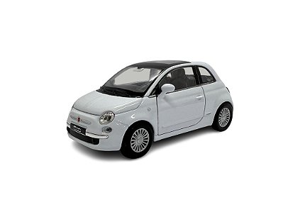 Miniatura Fiat 500 Branco Welly Metal 1:34