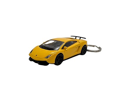 Miniatura Chaveiro Lamborghini Gallardo Amarelo Metal 1:64