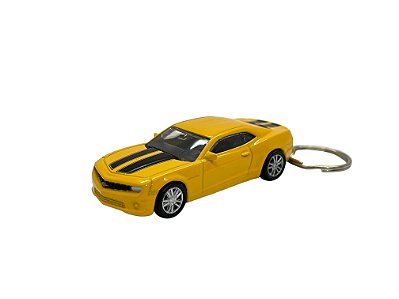 Miniatura Chaveiro Chevrolet Camaro Amarelo Metal 1:64