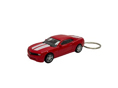 Miniatura Chaveiro Chevrolet Camaro Vermelho Metal 1:64