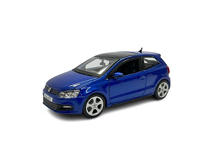 Miniatura Volkswagen Polo Gti Azul Metal Burago 1:24