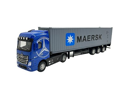 Miniatura Caminhão Mercedes Benz Actros Acende Luz/Som 1:50