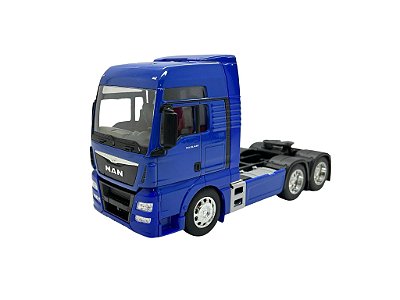 Miniatura Caminhão Man Tgx 26.440 Truck Azul Metal 1:32