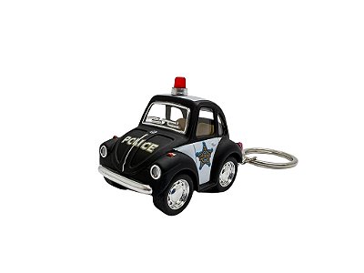 Miniatura Chaveiro Volkswagen Fusca Policia Metal 1:64