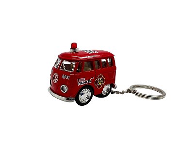 Miniatura Chaveiro Volkswagen Kombi Bombeiro Metal 1:64