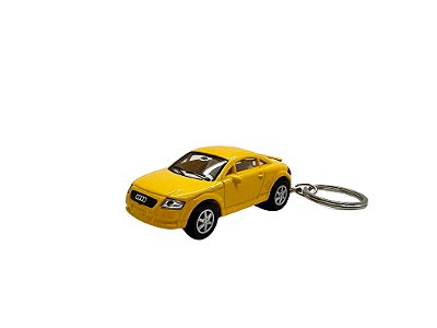 Miniatura Chaveiro Audi TT Amarelo Metal 1:64