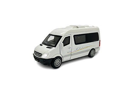 Miniatura Mercedes Benz Sprinter Branco Acende Luz/Som 1:32