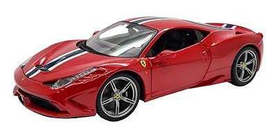 Miniatura Ferrari 458 Speciale Vermelho Burago Metal 1:18