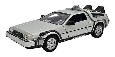 Miniatura Delorean De Volta Para O Futuro 1 Welly Metal 1:24
