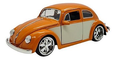 Miniatura Volkswagen Fusca 1959 Rebaixado Laranja Jada 1:24