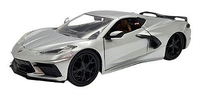 Miniatura Chevrolet Corvette C8 Stingray Prata Jada 1:24