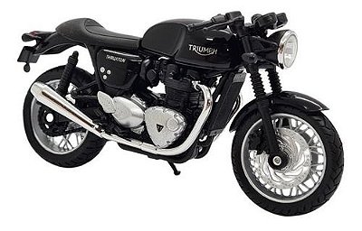 Miniatura Moto Triumph Thruxton Preto Welly 1:18