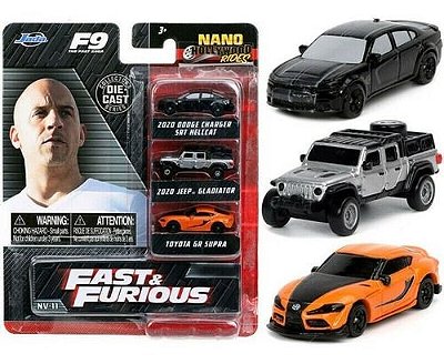 Miniatura Velozes E Furiosos Nano Hellcat Jeep Supra Jada