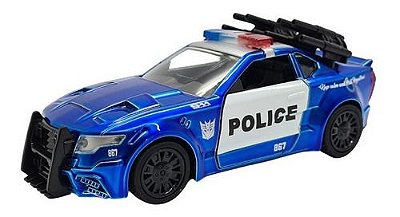 Miniatura Police Policia Azul Transformers Jada 1:32