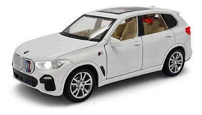 Miniatura Bmw X5 M Branco Acende Luz E Som Metal 1:32
