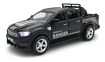 Miniatura Ford F350 Raptor Acende Luz E Som Metal 1:32