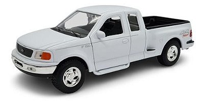 Miniatura Ford F150 4x4 Sport Branco Metal Welly 1:24