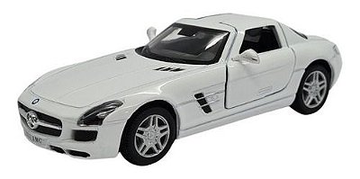 Miniatura Mercedes Benz Sls Amg Branco Metal 1:36
