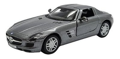 Miniatura Mercedes Benz Sls Amg Cinza Metal 1:36