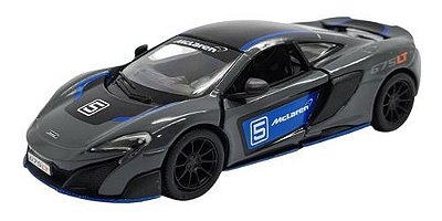 Miniatura Mclaren 675 Lt Five Cinza Metal 1:36