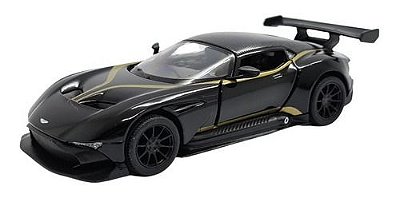 Miniatura Aston Martin Vulcan Preto Metal Kinsmart 1:38