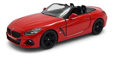 Miniatura Bmw Z4 Vermelho Conversível Metal Kinsmart 1:34