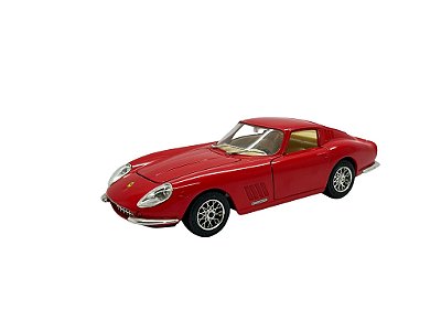Miniatura Ferrari 275 Gtb 4 1966 Vermelho Burago Itália 1:24