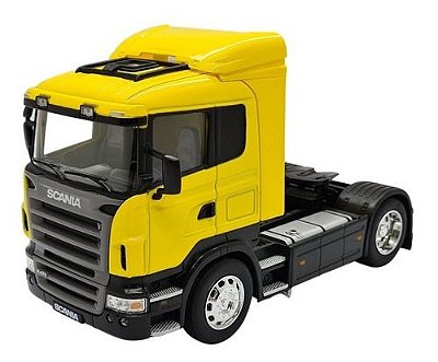 Miniatura Caminhão Scania R470 Toco Amarelo Metal 1:32