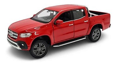Miniatura Mercedes Benz X Class Vermelho Metal Welly 1:24