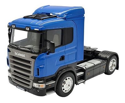 Miniatura Caminhão Scania R470 Toco Azul Metal 1:32