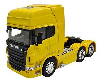 Miniatura Caminhão Scania R730 V8 Truck Amarelo Metal 1:32