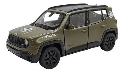 Miniatura Jeep Renegade Exercito Militar Metal Escala 1:38